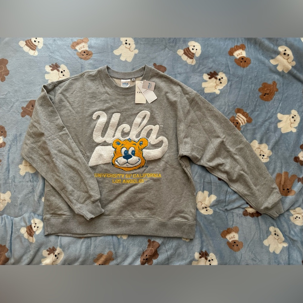 Gray Sweater with Bear Logo